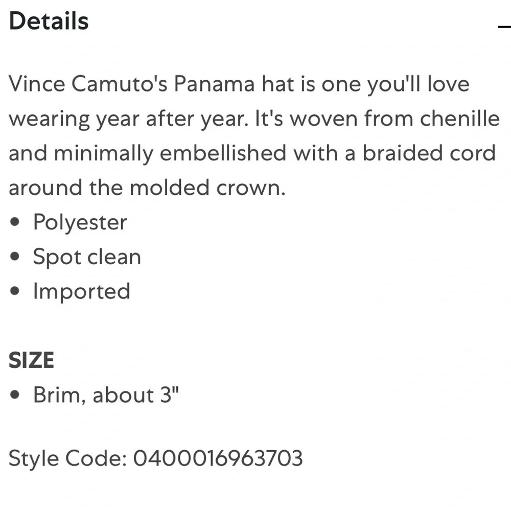 Vince Camuto Winter White Chenille Panama Hat - Picture 4 of 4